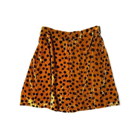 Madewell velvet circle mini skirt in leopard dot - Picture 2 of 4